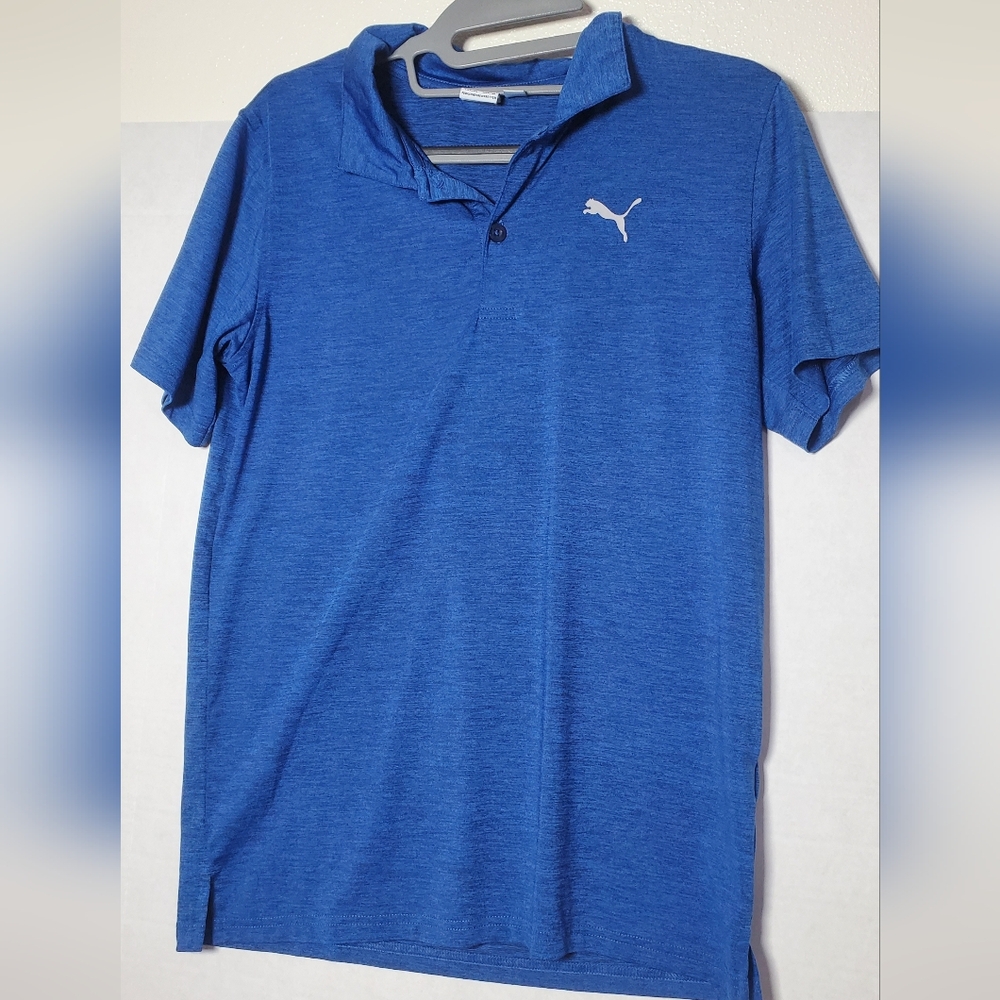 Puma Youth Vibrant Blue Polo Shirt